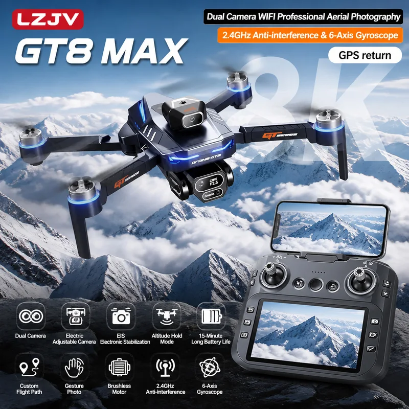 Drone Surveying - Drone Dobrável GT8 Max com Câmera
