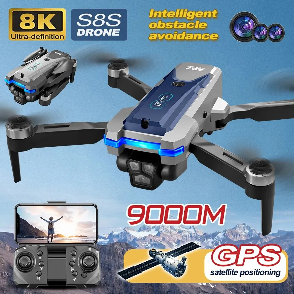 Drone Cinematic - Dobrável RC S8S GPS Drone, 5G