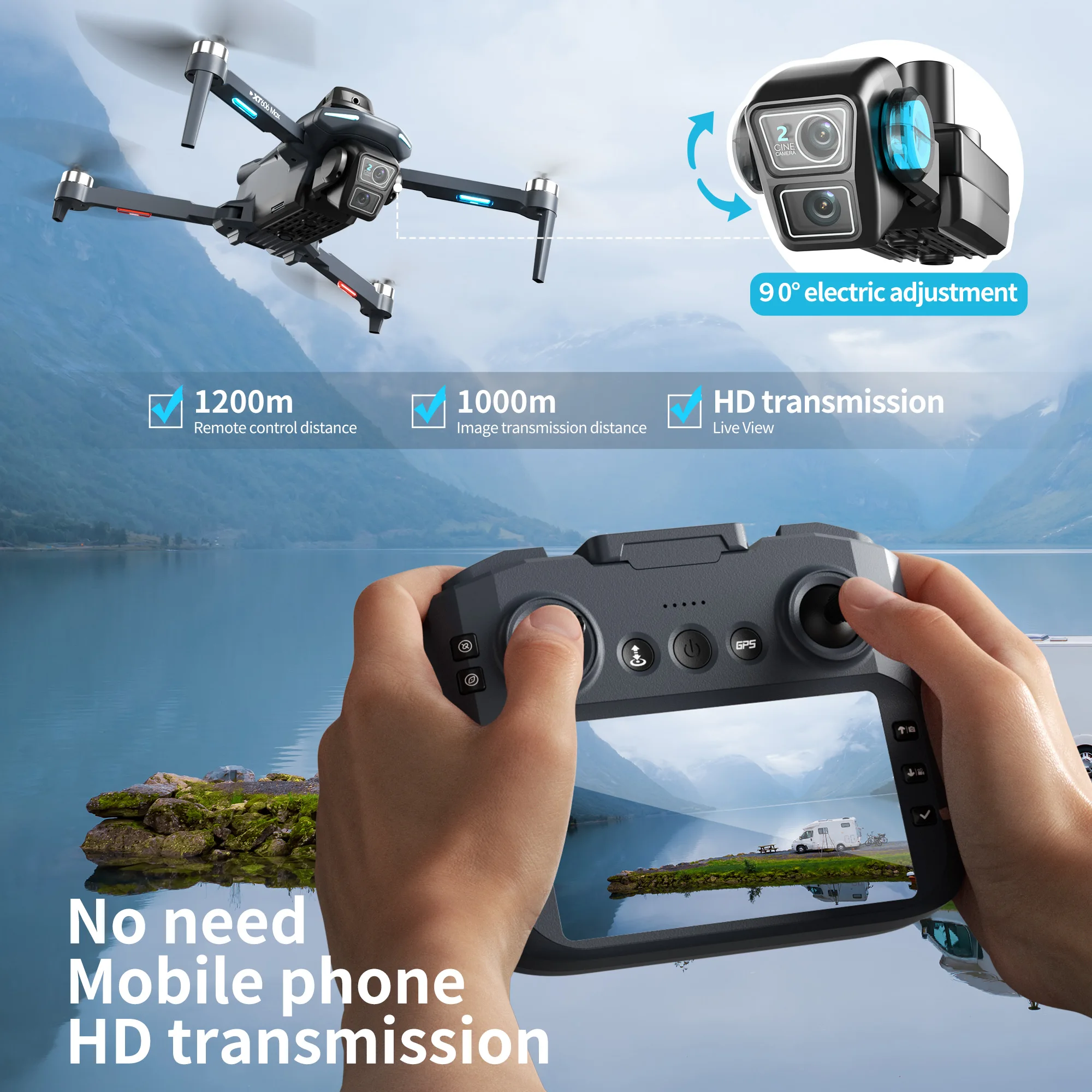 Drone Original XT606 Profissio - Drone Surveying avaliação e preço
